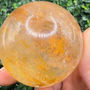 Beautiful Dendritic Golden Healer Sphere with Rainbows 52mm